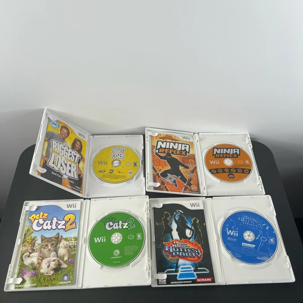 Nintendo Wii White Console System Bundle Lot W/ 13 Video Games Tested & Working